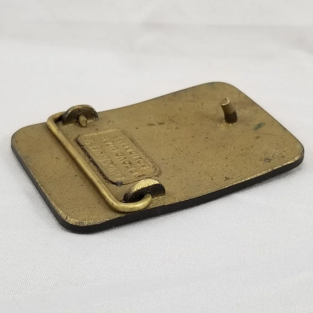 Belt Buckle 1994 Solid Brass BLAW KNOX Factory School Mattoon Illinois Mechanica